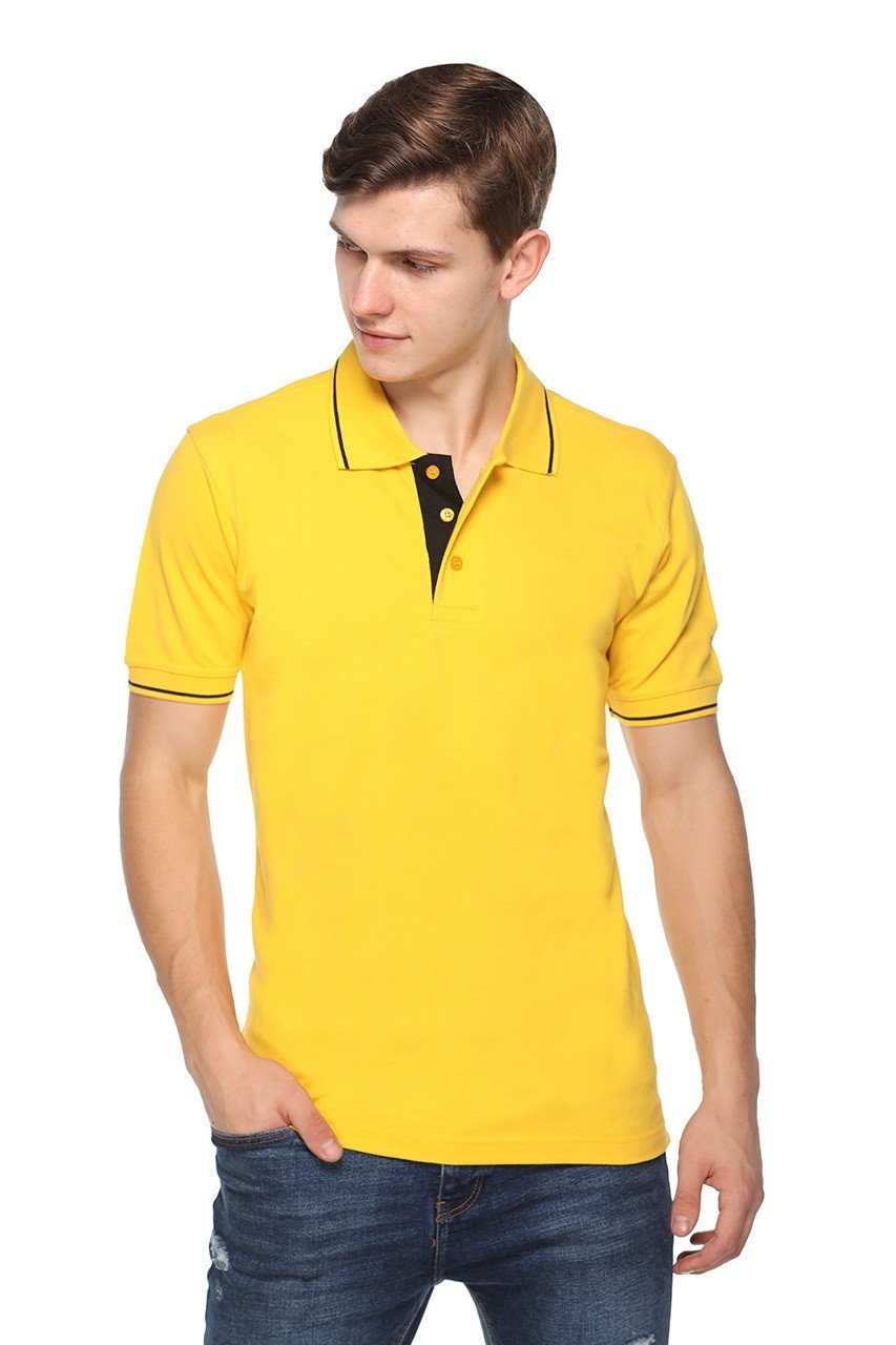 Single Tipped Pikmee Highline Yellow Polo T-shirt