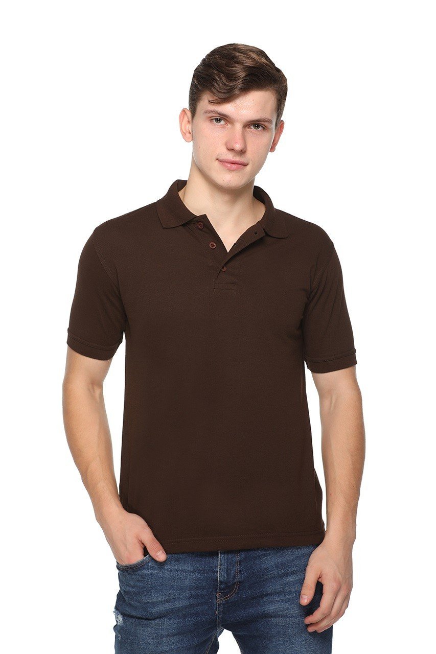 Pikmee Fast Tees Dark Chocolate polo t shirt