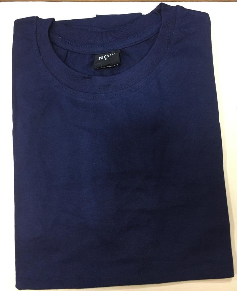 Now Round neck Cotton T-shirt - Navy Blue