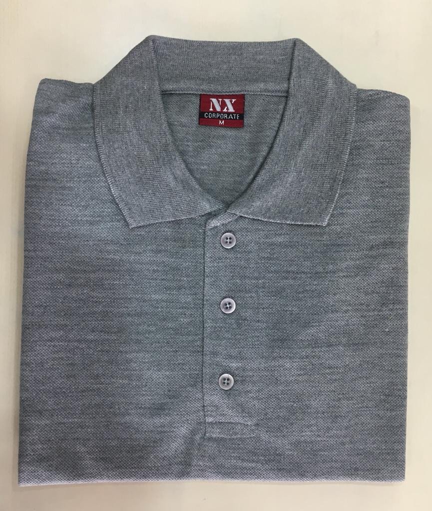 Corporate Polo neck T-Shirt - Grey