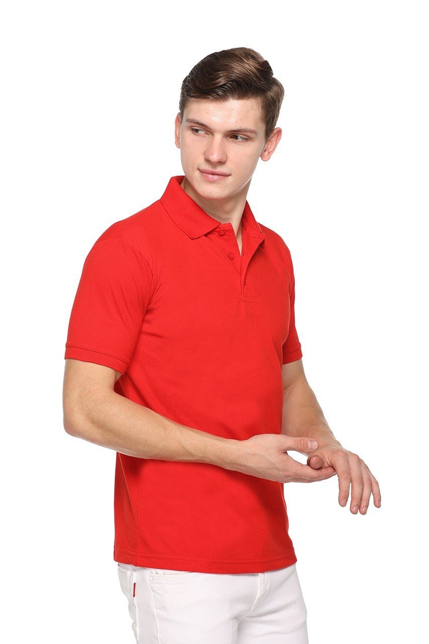 Pikmee Fast Tees Red polo t shirt