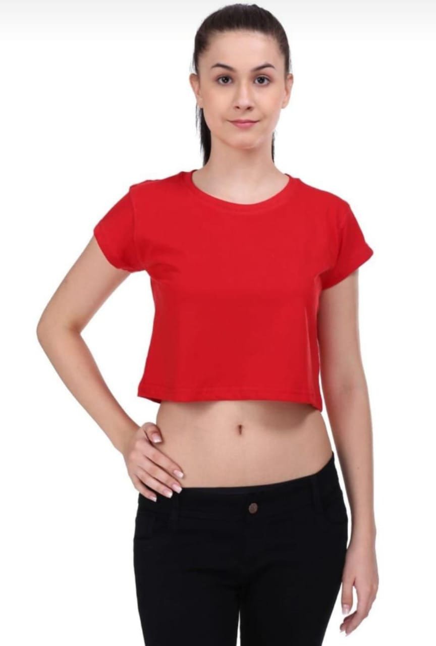 Women's Crop Top Manufacturer - Red