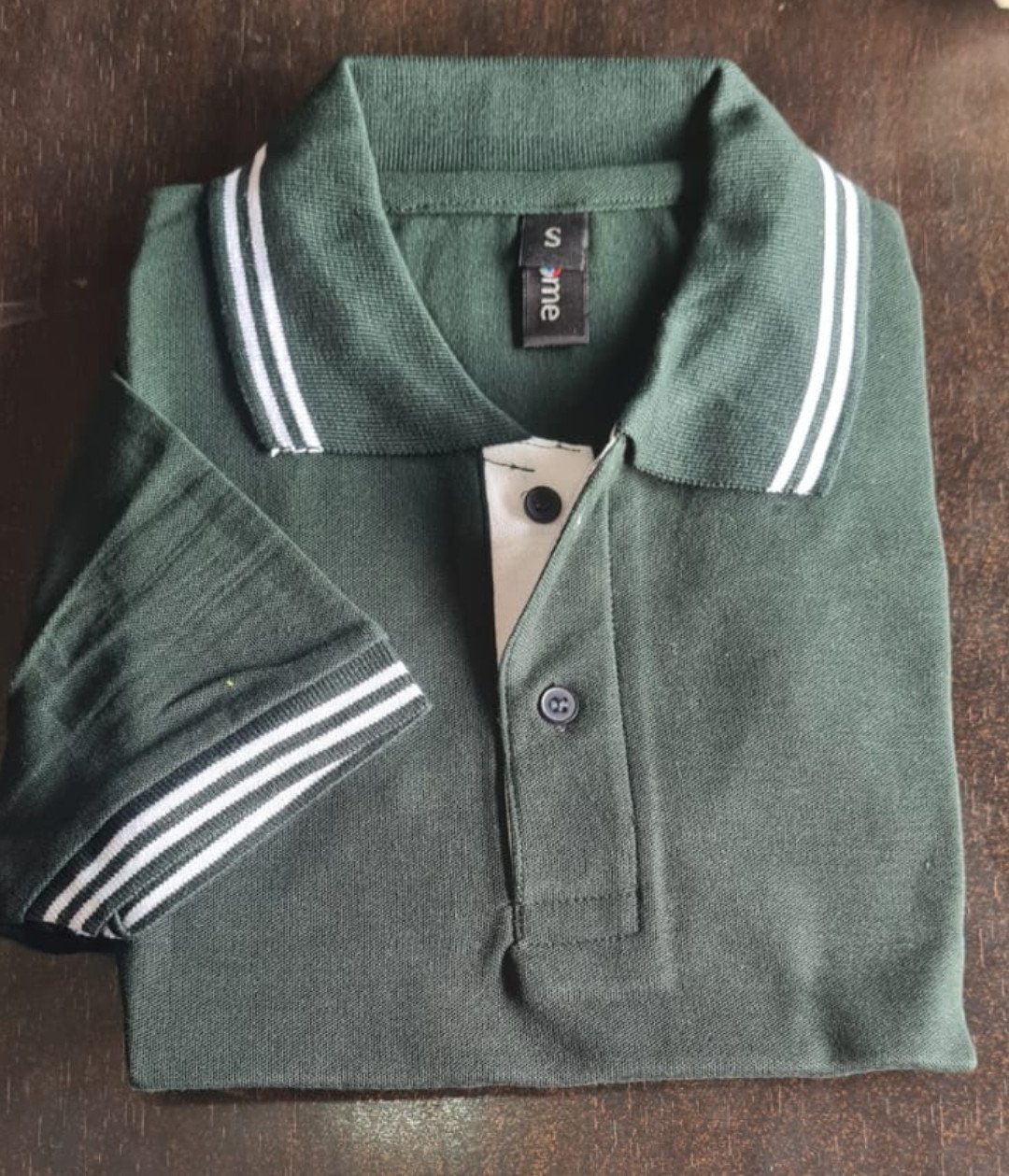 Chrome Double-Tipping 230 GSM Cotton T-Shirt - Green